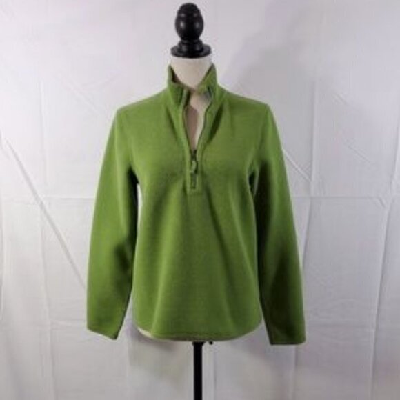 Eddie Bauer Women’s Green ¼ Zip Fleece Outdoor Sweater Pullover – Size Small - Picture 1 of 13
